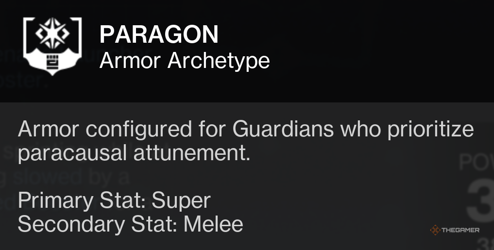 Armor 3.0 archetype example on a piece of gear